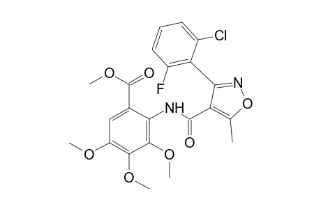 N-[[3-(2-chloro-6-fluorophenyl)-5-methyl-4-isoxazolyl]carbonyl]-3,4,5-trimethoxyanthranilic acid,methyl ester
