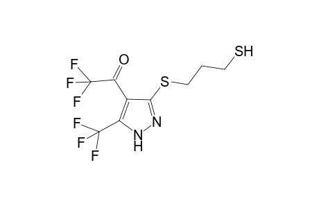 5(3)-(3-Mercaptoeth-1-yl)thio-4-trifluoroacetyl-3(5)-trifluorimethyl-1H-pyrazole