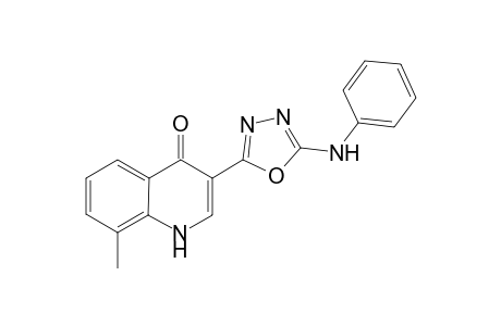 3-[2-Phenylamino-1,3,4-oxadiazoles]-8-methylquinoline-4(1H)-one