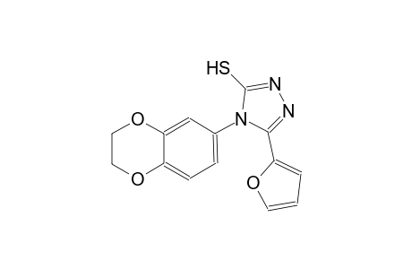 4-(2,3-dihydro-1,4-benzodioxin-6-yl)-5-(2-furyl)-4H-1,2,4-triazole-3-thiol