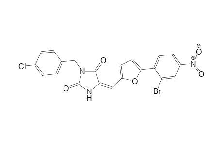 (5E)-5-{[5-(2-bromo-4-nitrophenyl)-2-furyl]methylene}-3-(4-chlorobenzyl)-2,4-imidazolidinedione