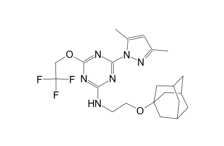 1,3,5-triazin-2-amine, 4-(3,5-dimethyl-1H-pyrazol-1-yl)-N-[2-(tricyclo[3.3.1.1~3,7~]dec-1-yloxy)ethyl]-6-(2,2,2-trifluoroethoxy)-
