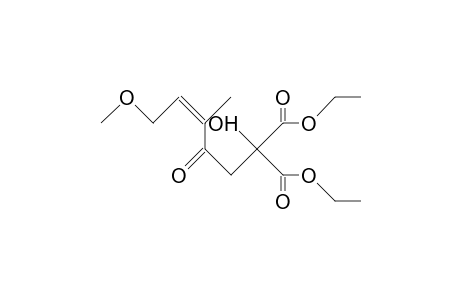 2-Hydroxy-2-(5-methoxy-3-methyl-2-oxo-3-pentenyl)-propanedioic acid, diethyl ester