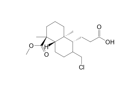 3-{[ 1S-( 1.alpha.,4a.beta.,5.beta.,6.alpha.,8a.alpha.)]-2-Chloromethyl-decahydro-5,8a-dimethyl-5-methoxycarbonyl}-1-naphthalene propionic acid