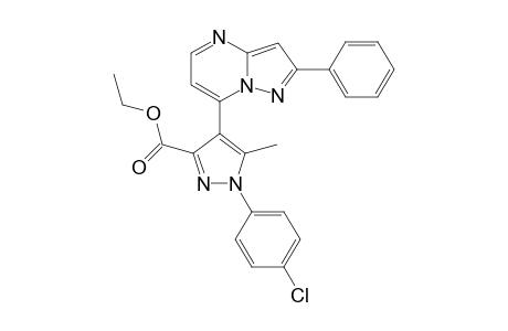 Ethyl 1-(4-chlorophenyl)-5-methyl-4-(2-phenylpyrazolo[1,5-a]pyrimidin-7-yl)-1H-pyrazole-3-carboxylate