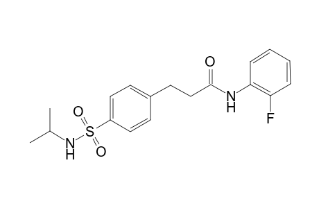 N-(2-fluorophenyl)-3-[4-(isopropylsulfamoyl)phenyl]propanamide