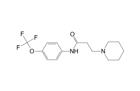 3-(1-Piperidinyl)-N-[4-(trifluoromethoxy)phenyl]propanamide