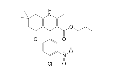 3-quinolinecarboxylic acid, 4-(4-chloro-3-nitrophenyl)-1,4,5,6,7,8-hexahydro-2,7,7-trimethyl-5-oxo-, propyl ester