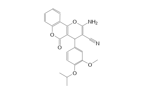 4H,5H-pyrano[3,2-c][1]benzopyran-3-carbonitrile, 2-amino-4-[3-methoxy-4-(1-methylethoxy)phenyl]-5-oxo-