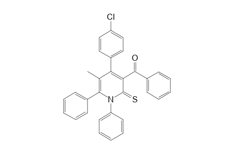 3-Benzoyl-4-(4-chlorophenyl)-5-methyl-2-thioxo-1,6-diphenyl-1,2-dihydropyridine [3-benzoyl-5-methyl-4-(4-chlorophenyl)-1,6-diphenyl-2(1H)-pyridinethione]