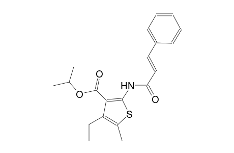 isopropyl 4-ethyl-5-methyl-2-{[(2E)-3-phenyl-2-propenoyl]amino}-3-thiophenecarboxylate