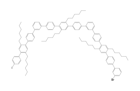 4-Iodo-3"'-bromo-1-[4-(4-phenyl-3,6-dihexylphenyl)phenyl]benzene trimer