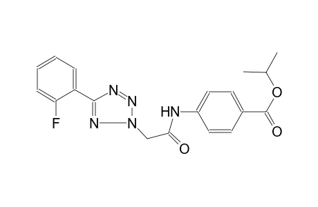 isopropyl 4-({[5-(2-fluorophenyl)-2H-tetraazol-2-yl]acetyl}amino)benzoate