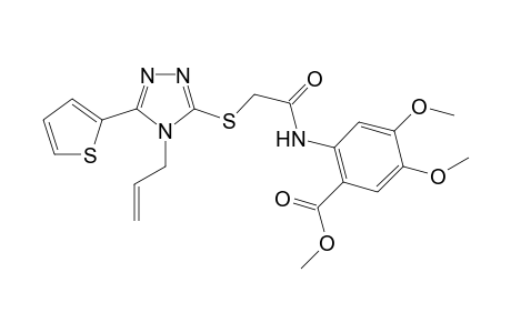 Benzoic acid, 4,5-dimethoxy-2-[[2-[[4-(2-propenyl)-5-(2-thienyl)-4H-1,2,4-triazol-3-yl]thio]acetyl]amino]-, methyl ester