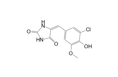 (5E)-5-(3-chloro-4-hydroxy-5-methoxybenzylidene)-2,4-imidazolidinedione