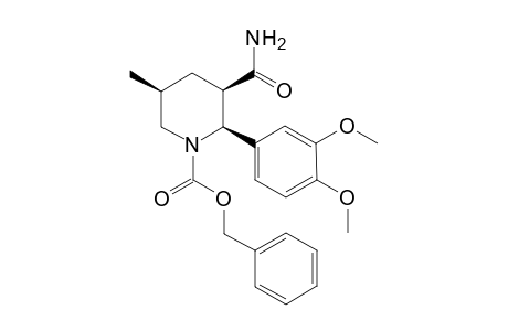 5-Methyl-2-(3,4-dimethoxyphenyl)-1-[(phenylmethoxy)carbonyl]-3-piperidinecarboxamide