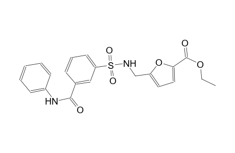2-furancarboxylic acid, 5-[[[[3-[(phenylamino)carbonyl]phenyl]sulfonyl]amino]methyl]-, ethyl ester