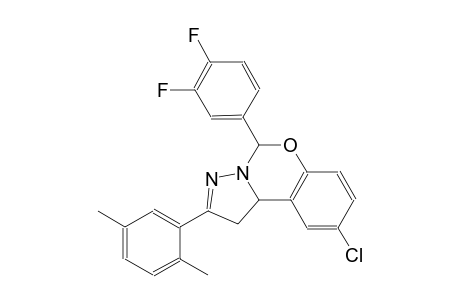 9-chloro-5-(3,4-difluorophenyl)-2-(2,5-dimethylphenyl)-1,10b-dihydropyrazolo[1,5-c][1,3]benzoxazine