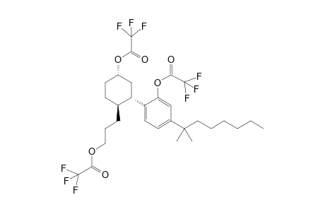 (-)-cis-3-[2-(trifluoroacetoxy)-4-(1,1-dimethyl-heptylphenyl]-trans-4-(3-trifluoroacetoxypropyl)trifluoroacetoxycyclohexane]