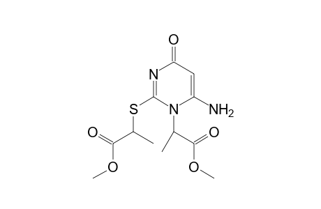 Methyl 2-[6-amino-2-(2-methoxy-1-methyl-2-oxo-ethyl)sulfanyl-4-oxo-pyrimidin-1-yl]propanoate