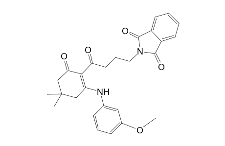 2-[4-keto-4-[6-keto-2-(m-anisidino)-4,4-dimethyl-cyclohexen-1-yl]butyl]isoindoline-1,3-quinone