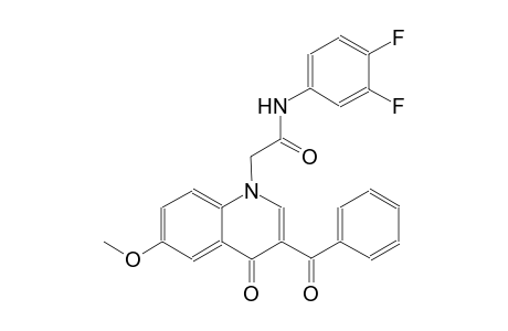 1-quinolineacetamide, 3-benzoyl-N-(3,4-difluorophenyl)-1,4-dihydro-6-methoxy-4-oxo-
