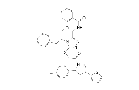 benzamide, N-[[5-[[2-[4,5-dihydro-5-(4-methylphenyl)-3-(2-thienyl)-1H-pyrazol-1-yl]-2-oxoethyl]thio]-4-(2-phenylethyl)-4H-1,2,4-triazol-3-yl]methyl]-2-methoxy-