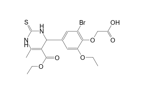{2-bromo-6-ethoxy-4-[5-(ethoxycarbonyl)-6-methyl-2-thioxo-1,2,3,4-tetrahydro-4-pyrimidinyl]phenoxy}acetic acid