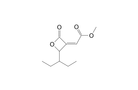 (2Z)-2-(2-oxo-4-pentan-3-yl-3-oxetanylidene)acetic acid methyl ester
