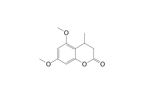 5,7-Dimethoxy-4-methyl-3,4-dihydro-2H-1-benzopyran-2-one