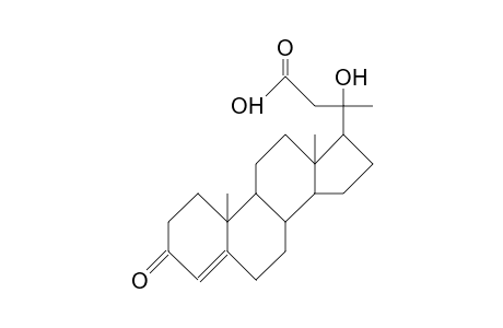 3-Keto-20R-hydroxy-23-norchol-4-enoic acid