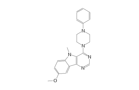 8-methoxy-5-methyl-4-(4-phenyl-1-piperazinyl)-5H-pyrimido[5,4-b]indole