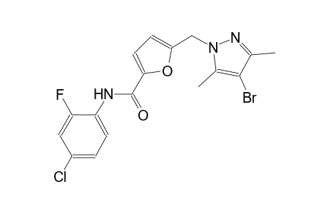 5-[(4-bromo-3,5-dimethyl-1H-pyrazol-1-yl)methyl]-N-(4-chloro-2-fluorophenyl)-2-furamide