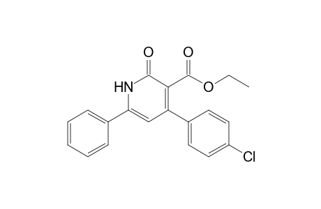 Ethyl 1,2-dihydro-4-(4-chlorophenyl)-6-phenyl-2-oxo-3-pyridine-carboxylate