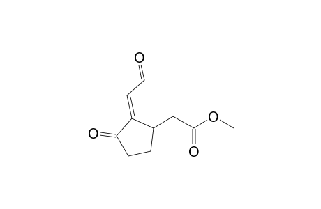 Methyl (E)-2-(2'-oxoethylidene)-3-oxocyclopentane-acetate