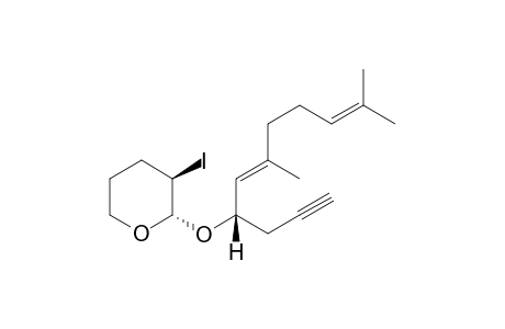 3-Iodo-2-(3,7-duimethyl-1-prop-2-ynylocta-2,6-dienyloxy)tetrapyran isomer