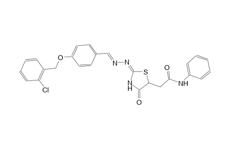 2-[(2E)-2-((2E)-2-{4-[(2-chlorobenzyl)oxy]benzylidene}hydrazono)-4-oxo-1,3-thiazolidin-5-yl]-N-phenylacetamide