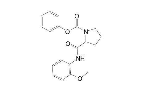 Pyrrolidine-1-carboxylic acid, 2-(2-methoxyphenylaminocarbonyl)-, phenyl ester
