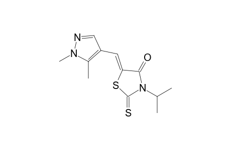 (5Z)-5-[(1,5-dimethyl-4-pyrazolyl)methylidene]-3-propan-2-yl-2-sulfanylidene-4-thiazolidinone