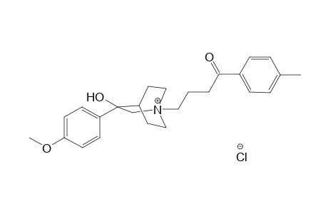 3-(4'-Methoxyphenyl)-3-hydroxy-N-[4'-(4"-methylphenyl)-4'-oxobutyl]quinuclidnium chloride