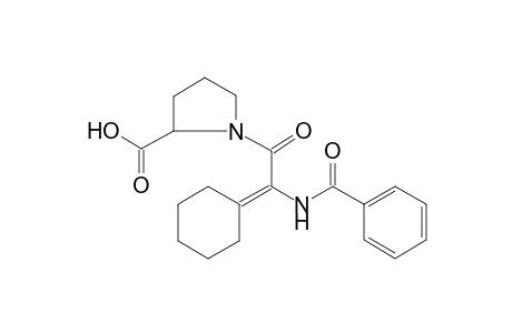 1-(2-benzamido-2-cyclohexylidene-1-oxoethyl)-2-pyrrolidinecarboxylic acid