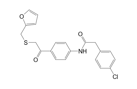 Benzeneacetamide, 4-chloro-N-[4-[2-[(2-furanylmethyl)thio]acetyl]phenyl]-