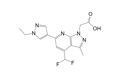 1H-pyrazolo[3,4-b]pyridine-1-acetic acid, 4-(difluoromethyl)-6-(1-ethyl-1H-pyrazol-4-yl)-3-methyl-
