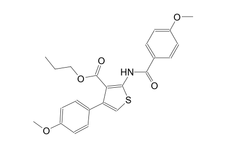 propyl 2-[(4-methoxybenzoyl)amino]-4-(4-methoxyphenyl)-3-thiophenecarboxylate