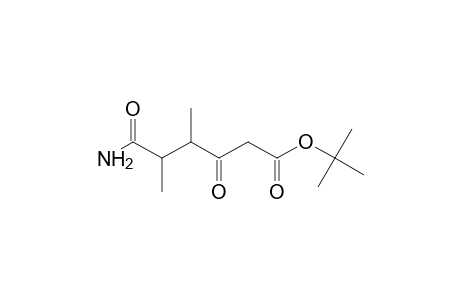 5-Carbamoyl-4,5-dimethyl-3-oxopentanoic acid, t-butyl ester