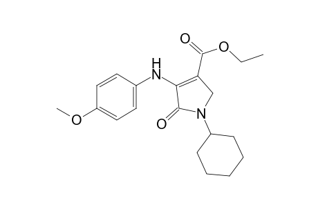 4-(p-anisidino)-1-cyclohexyl-5-oxo-3-pyrroline-3-carboxylic acid, ethyl ester