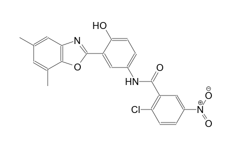 benzamide, 2-chloro-N-[3-(5,7-dimethyl-2-benzoxazolyl)-4-hydroxyphenyl]-5-nitro-