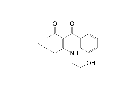 2-Benzoyl-3-[(2-hydroxyethyl)amino]-5,5-dimethyl-2-cyclohexen-1-one