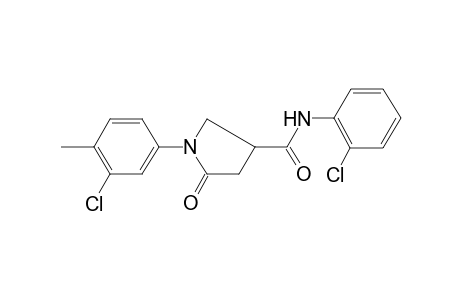 Pyrrolidine-3-carboxamide,1-(3-chloro-4-methylphenyl)-N-(2-chlorophenyl)-5-oxo-
