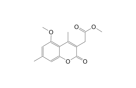 2H-1-benzopyran-3-acetic acid, 5-methoxy-4,7-dimethyl-2-oxo-, methyl ester